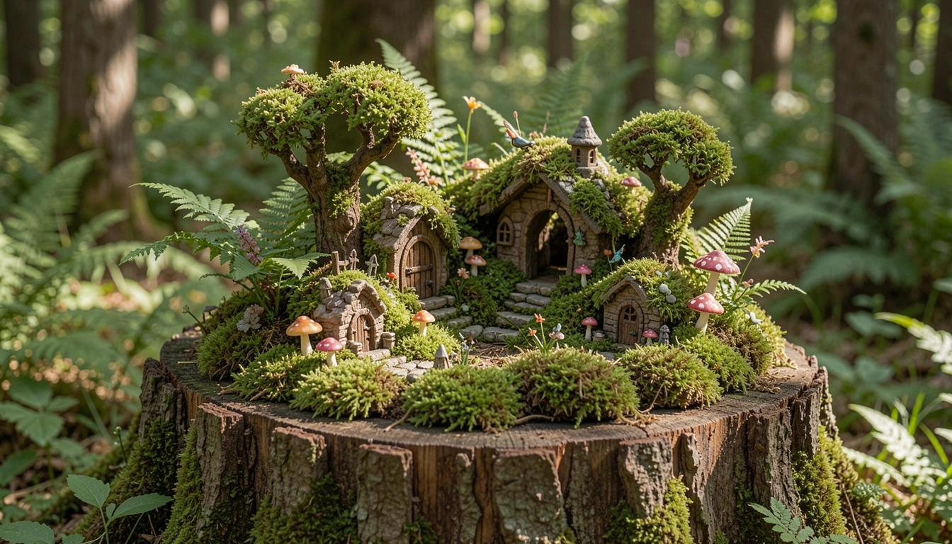 How to Make Fairy Garden on a Stump