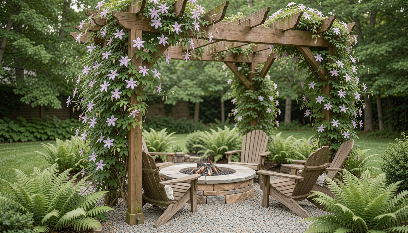 7 Cozy Garden Pergola Ideas with Fire Pit
