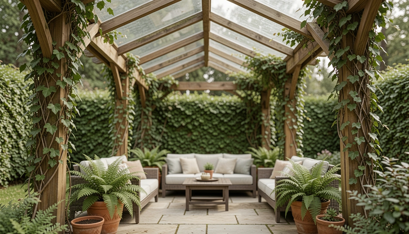 15 Elegant Garden Pergola Ideas with Glass Roof
