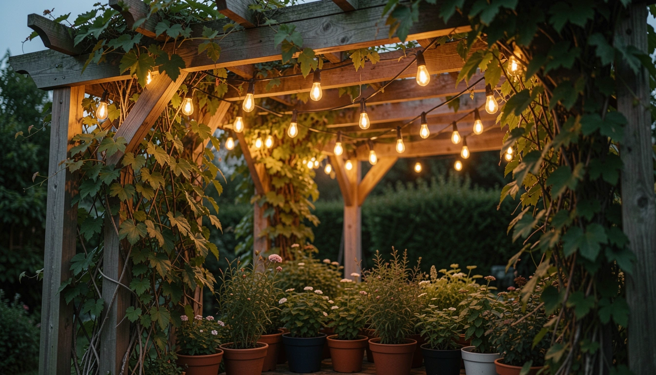 7 Garden Pergola Ideas with Lights That Glow